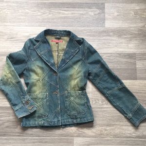 Jenny J Stonewashed Patchwork Denim Jacket